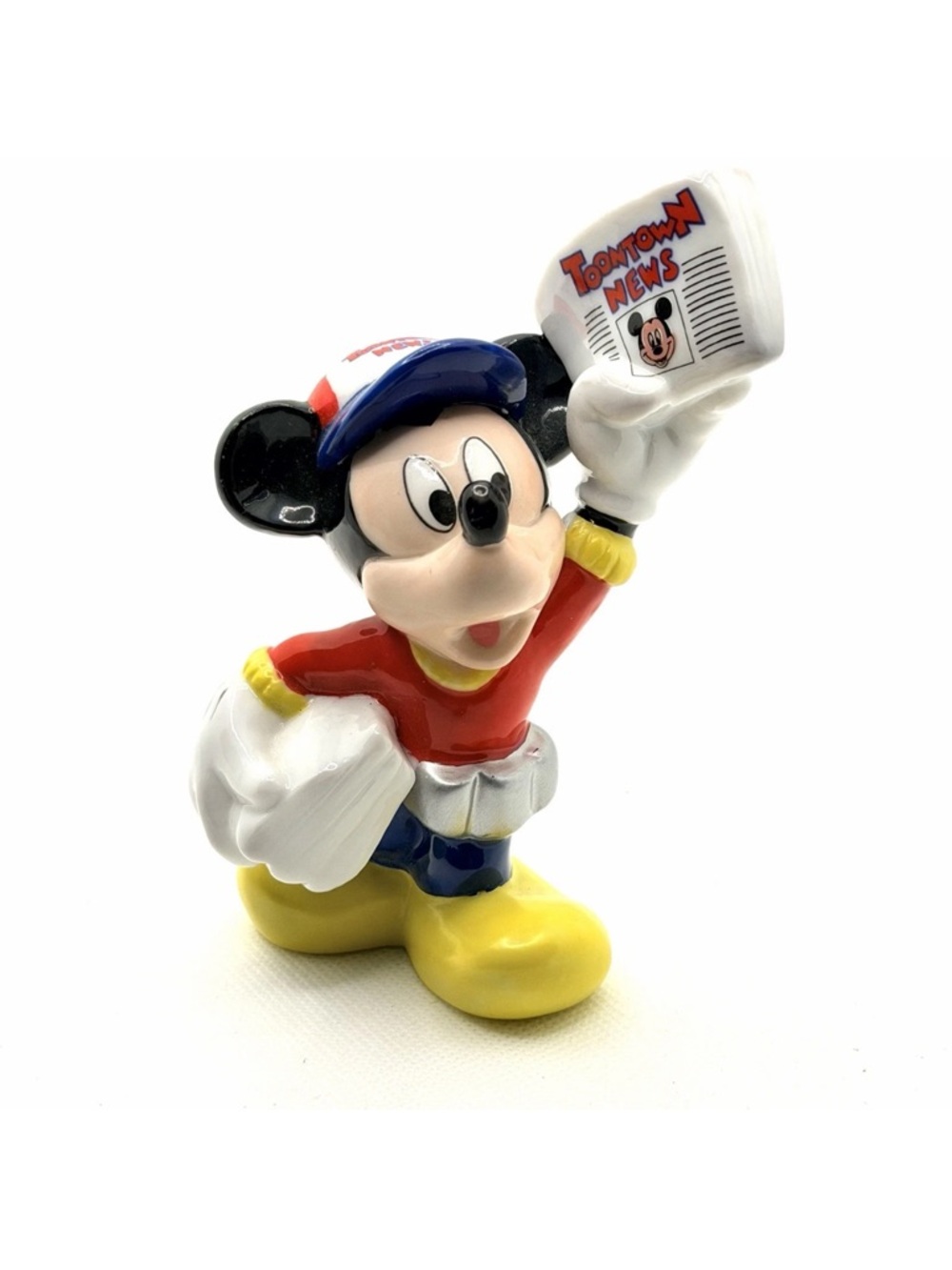 Disney Mickey Mouse Newsboy Figurine – Red, Blue, Yellow, White